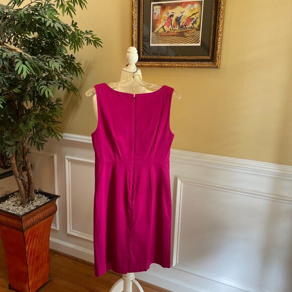 Mossimo Business Casual Sleeveless Dress Size 8 Pleated Bodice in Raspberry - Picture 2 of 9
